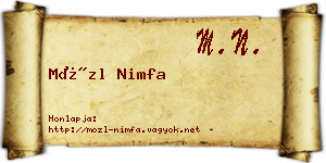 Mözl Nimfa névjegykártya